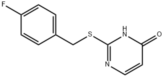 2-[(4-fluorobenzyl)sulfanyl]-4(3H)-pyrimidinone Struktur