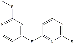 2-(methylsulfanyl)-4-{[2-(methylsulfanyl)-4-pyrimidinyl]sulfanyl}pyrimidine Struktur