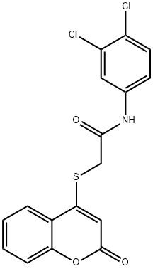 N-(3,4-dichlorophenyl)-2-[(2-oxo-2H-chromen-4-yl)sulfanyl]acetamide Struktur