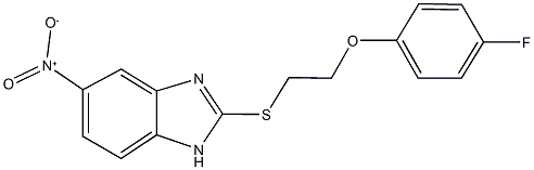 2-{[2-(4-fluorophenoxy)ethyl]sulfanyl}-5-nitro-1H-benzimidazole Struktur