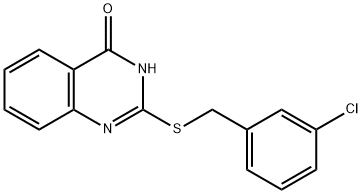 2-[(3-chlorobenzyl)sulfanyl]-4(3H)-quinazolinone Struktur