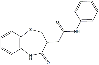 2-(4-oxo-2,3,4,5-tetrahydro-1,5-benzothiazepin-3-yl)-N-phenylacetamide Struktur