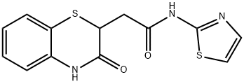 2-(3-oxo-3,4-dihydro-2H-1,4-benzothiazin-2-yl)-N-(1,3-thiazol-2-yl)acetamide Struktur