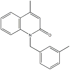 4-methyl-1-(3-methylbenzyl)-2(1H)-quinolinone Struktur