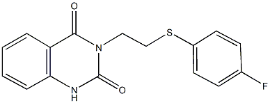 3-{2-[(4-fluorophenyl)sulfanyl]ethyl}-2,4(1H,3H)-quinazolinedione Struktur