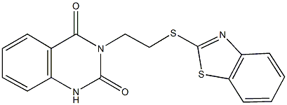 3-[2-(1,3-benzothiazol-2-ylsulfanyl)ethyl]-2,4(1H,3H)-quinazolinedione Struktur