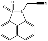 (1,1-dioxido-2H-naphtho[1,8-cd]isothiazol-2-yl)acetonitrile Struktur