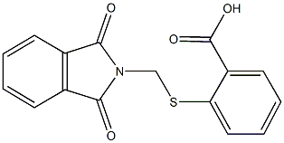 2-{[(1,3-dioxo-1,3-dihydro-2H-isoindol-2-yl)methyl]sulfanyl}benzoic acid Struktur