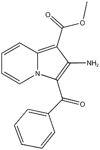 methyl 2-amino-3-benzoyl-1-indolizinecarboxylate Struktur