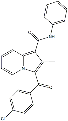 3-(4-chlorobenzoyl)-2-methyl-N-phenyl-1-indolizinecarboxamide Struktur