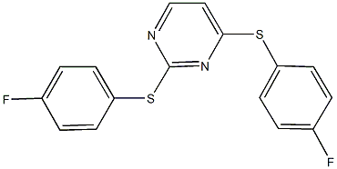 2,4-bis[(4-fluorophenyl)sulfanyl]pyrimidine Struktur