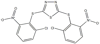 2,5-bis({2-chloro-6-nitrophenyl}sulfanyl)-1,3,4-thiadiazole Struktur