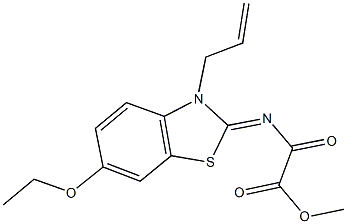 methyl [(3-allyl-6-ethoxy-1,3-benzothiazol-2(3H)-ylidene)amino](oxo)acetate Struktur