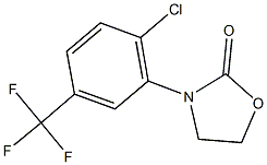 3-[2-chloro-5-(trifluoromethyl)phenyl]-1,3-oxazolidin-2-one Struktur