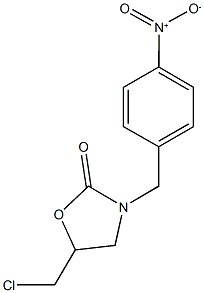 5-(chloromethyl)-3-{4-nitrobenzyl}-1,3-oxazolidin-2-one Struktur