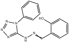 2-hydroxybenzaldehyde (1-phenyl-1H-tetraazol-5-yl)hydrazone Struktur