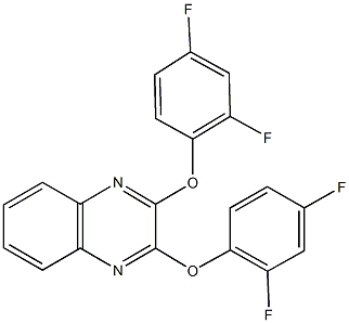 2,3-bis(2,4-difluorophenoxy)quinoxaline Struktur