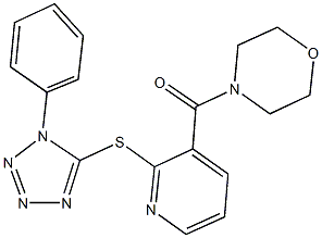 4-({2-[(1-phenyl-1H-tetraazol-5-yl)sulfanyl]-3-pyridinyl}carbonyl)morpholine Struktur