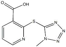 2-[(1-methyl-1H-tetraazol-5-yl)sulfanyl]nicotinic acid Struktur