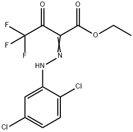 ethyl 2-[(2,5-dichlorophenyl)hydrazono]-4,4,4-trifluoro-3-oxobutanoate Struktur