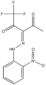 1,1,1-trifluoro-2,3,4-pentanetrione 3-({2-nitrophenyl}hydrazone) Struktur