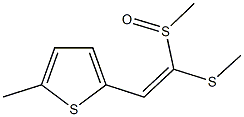 methyl 1-(methylsulfanyl)-2-(5-methyl-2-thienyl)vinyl sulfoxide Struktur