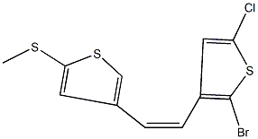 4-[2-(2-bromo-5-chloro-3-thienyl)vinyl]-2-thienyl methyl sulfide Struktur