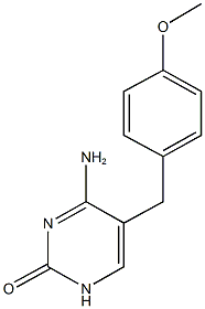 4-amino-5-(4-methoxybenzyl)-2(1H)-pyrimidinone Struktur