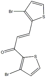 1,3-bis(3-bromo-2-thienyl)-2-propen-1-one Struktur