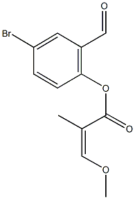 4-bromo-2-formylphenyl 3-methoxy-2-methylacrylate Struktur