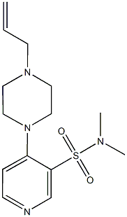 4-(4-allyl-1-piperazinyl)-N,N-dimethyl-3-pyridinesulfonamide Struktur