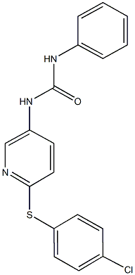 N-{6-[(4-chlorophenyl)sulfanyl]-3-pyridinyl}-N'-phenylurea Struktur