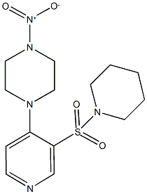 1-nitro-4-[3-(1-piperidinylsulfonyl)-4-pyridinyl]piperazine Struktur