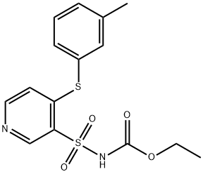 ethyl {4-[(3-methylphenyl)sulfanyl]-3-pyridinyl}sulfonylcarbamate Struktur