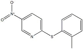 5-nitro-2-[(2-methylphenyl)sulfanyl]pyridine Struktur