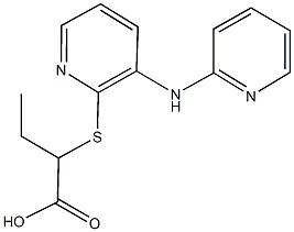 2-{[3-(2-pyridinylamino)-2-pyridinyl]sulfanyl}butanoic acid Struktur