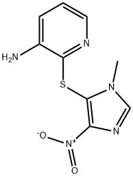 3-amino-2-({4-nitro-1-methyl-1H-imidazol-5-yl}sulfanyl)pyridine Struktur