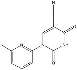 1-(6-methyl-2-pyridinyl)-2,4-dioxo-1,2,3,4-tetrahydro-5-pyrimidinecarbonitrile Struktur