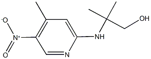 2-({5-nitro-4-methyl-2-pyridinyl}amino)-2-methyl-1-propanol Struktur