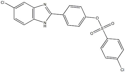 4-(5-chloro-1H-benzimidazol-2-yl)phenyl 4-chlorobenzenesulfonate Struktur