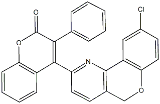 4-(9-chloro-5H-chromeno[4,3-b]pyridin-2-yl)-3-phenyl-2H-chromen-2-one Struktur