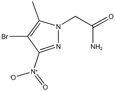 2-{4-bromo-3-nitro-5-methyl-1H-pyrazol-1-yl}acetamide Struktur