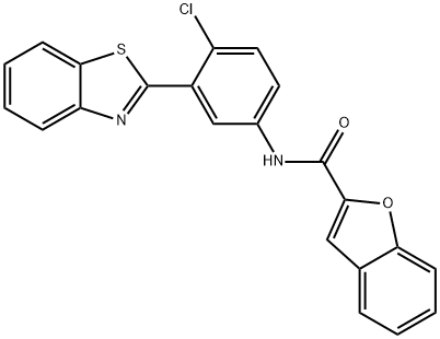 N-[3-(1,3-benzothiazol-2-yl)-4-chlorophenyl]-1-benzofuran-2-carboxamide Struktur