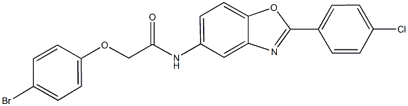 2-(4-bromophenoxy)-N-[2-(4-chlorophenyl)-1,3-benzoxazol-5-yl]acetamide Struktur