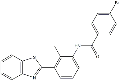 N-[3-(1,3-benzothiazol-2-yl)-2-methylphenyl]-4-bromobenzamide Struktur