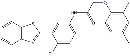 N-[3-(1,3-benzothiazol-2-yl)-4-chlorophenyl]-2-(2,4-dimethylphenoxy)acetamide Struktur