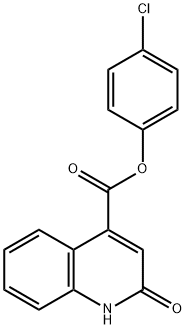 4-chlorophenyl 2-hydroxy-4-quinolinecarboxylate Struktur