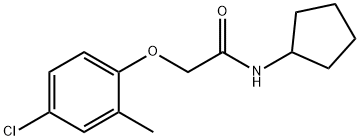 2-(4-chloro-2-methylphenoxy)-N-cyclopentylacetamide Struktur