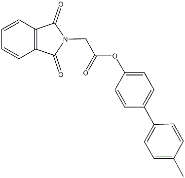 4'-methyl[1,1'-biphenyl]-4-yl (1,3-dioxo-1,3-dihydro-2H-isoindol-2-yl)acetate Struktur