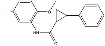 N-(2-methoxy-5-methylphenyl)-2-phenylcyclopropanecarboxamide Struktur